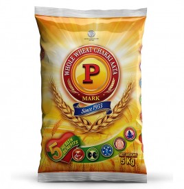 P Mark Whole Wheat Chakki Aata   Pack  5 kilogram